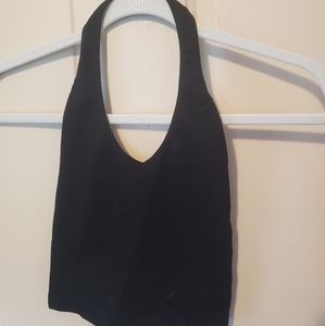 Urban Outfitters Ribbed Cropped Halter Tank